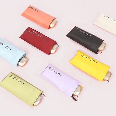Sommer-Must-Have 5facher Mini-Farbiger Taschenschirm für Damen 8k 19 Zoll Glasfaser Rippen