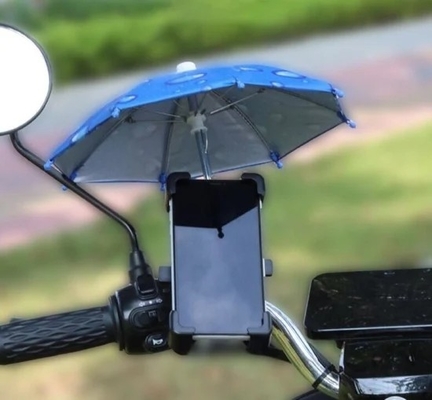 Gerade Regenschirm Robuster Rahmen Handbuch offene kundenspezifische Anzeige Spielzeug Mini Regenschirm für Telefon