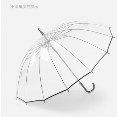 Halbautomatische Steuerung Individualdruck Gerader Regenschirm im minimalistischen Design-Stil