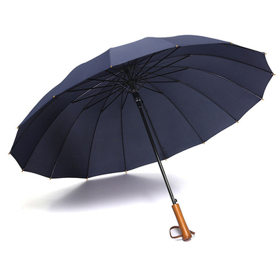 Gerader Regenschirm Retro Holzgriff Automatisch offen kundenspezifisches Geschenk Werbeschirm