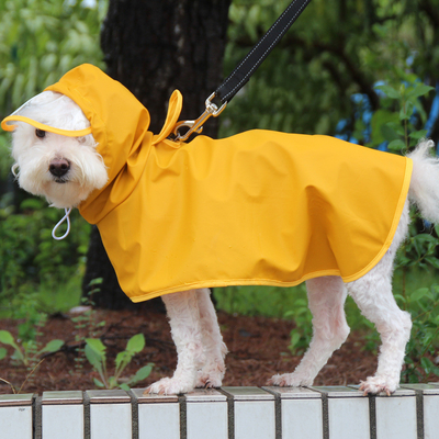 Poncho-Stil wasserdicht reflektierender Regenmantel für Hunde mit Hülsenöffnung und Poop-Tasche