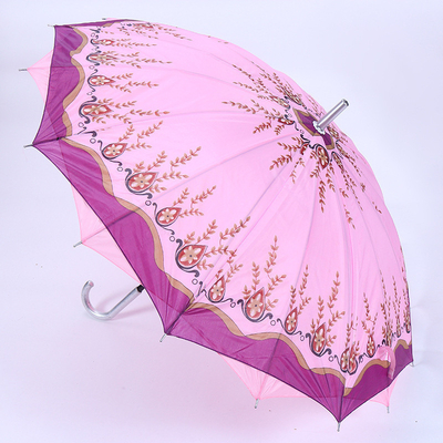 16-Knochen-Windbeständige Gerade-Stäbe Bogen Griff Regenschirm All in 1 für Regen und Schein
