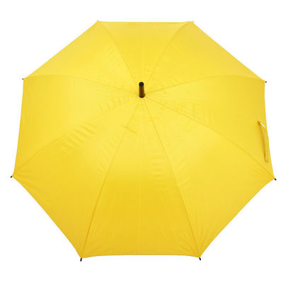 Customized Farbe Hellgelbes Logo RPET Golf Schirm für Outdoor-Aktivitäten