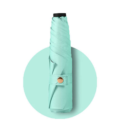 Pongee Material 5K 19 Zoll japanischer Dreifachklappschirm zum Regen- und Sonnenschutz