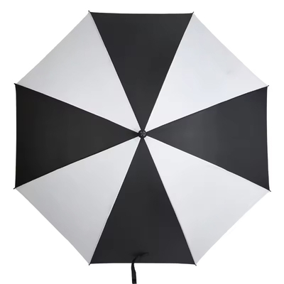 Schwarz-Weiß-Golf-Schirm mit 120 cm Durchmesser