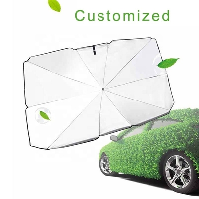 All-in-One-Auto Sonnenschirm Regenschirm Glasfaser Rippen 3 Falte Parkschirm für Windschutzscheibe