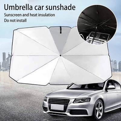 Stahlrahmen Custom Logo Auto Windschutzscheibe Sonnenschirm Sonnenschirm UV-Schutz Klappbar