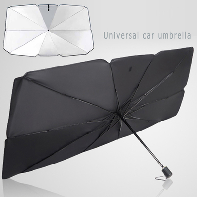 Stahlrahmen Custom Logo Auto Windschutzscheibe Sonnenschirm Sonnenschirm UV-Schutz Klappbar