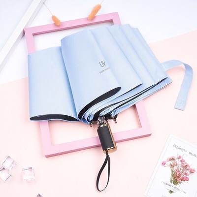 X303 Schwarzer Klebstoff Sonnencreme Sonnenschirm Sonnenregen Doppel-Dreifach Sonnenschirm Minimalismus Stil