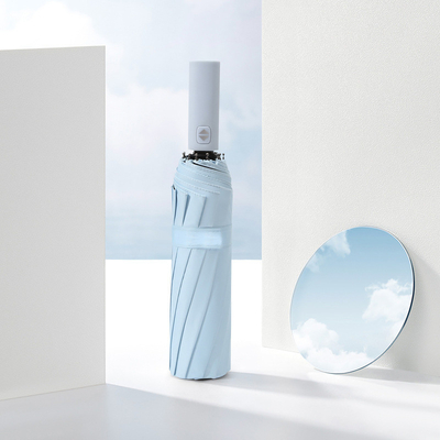 Pongee-Panel-Material Großes Klappwerbe-Schirm für Sonnenschein und Regen Dual