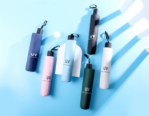 Kundenspezifischer X302 UV Vinyl Faltschirm für Sonnen- und Regentage