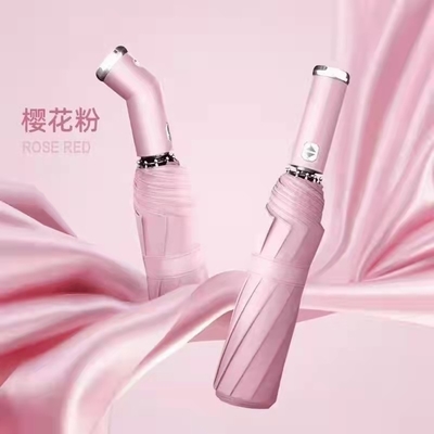 Werbe-/Geschenkschirm mit reflektierender LED-Taschenlampe und automatisch faltbarer Bequemlichkeit