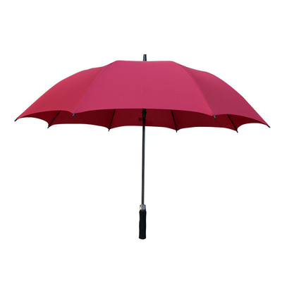 Business Promotion Regenschirm kundenspezifischer gebogener Griff Golf Gerader Regenschirm mit Logo