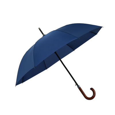 Business Promotion Regenschirm kundenspezifischer gebogener Griff Golf Gerader Regenschirm mit Logo