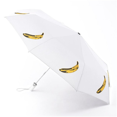 Custom Print Logo Weißer Polyester Faltschirm für Werbung oder Geschenke und langlebig