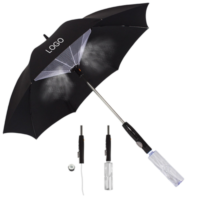 Erwachsene benutzerdefinierte Regenschirm mit 190T Nylon Stoff und Wasser Spray Nebel Kühlluft