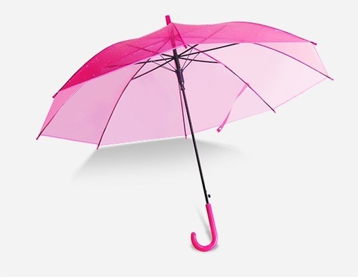 23 Zoll 8K Paris Transparent Klares Regenschirm für Regen Transparentes Plastik J-Griff
