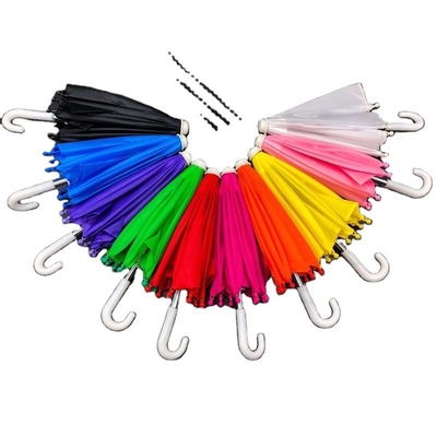 Werbe Mini Taschenschirm mit geradlinigem Muster und Plastik-J-Handgriff
