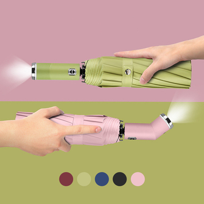Reisen in Luxus Winddicht Klappschirm automatisch offen schließen kundenspezifisch Farbe Led Schirm