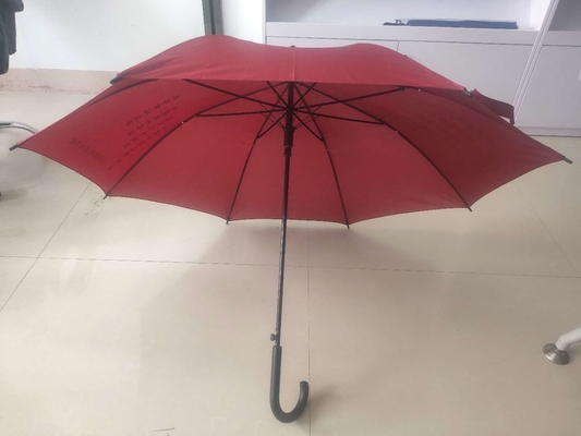 Pongee-Panel Anpassung Werbung Auto-Open Regen Geraden Regenschirm mit Logo-Druck