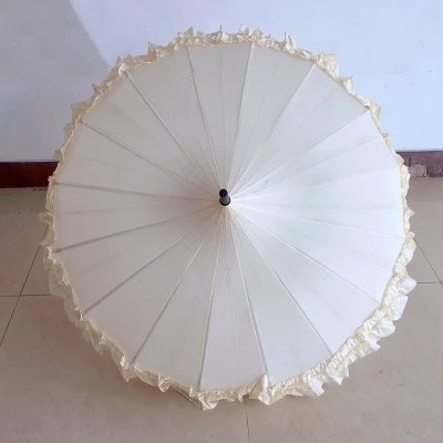 19 Zoll Frau Pagode Sonnenschirm Hochzeitsschirm mit Spitze Panel und manuell offenen Stil