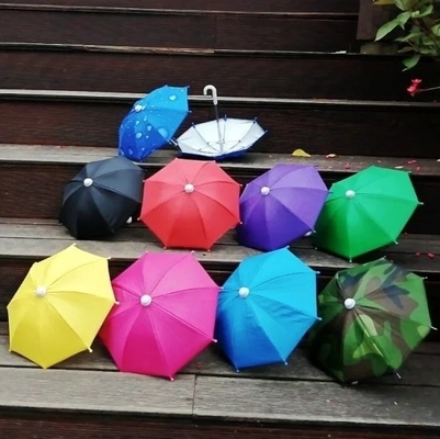 Gerade Regenschirm Robuster Rahmen Handbuch offene kundenspezifische Anzeige Spielzeug Mini Regenschirm für Telefon