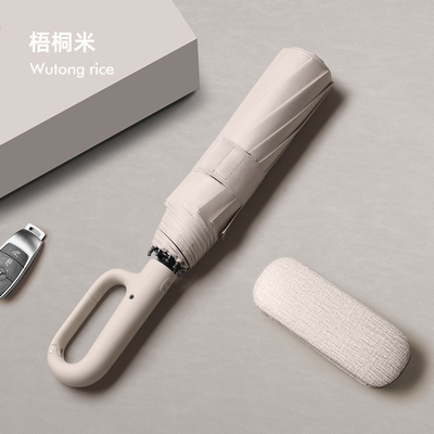 Portable Buckle Hook Loop Lock Handle Schirm in Blau für Sonnenschutz und leicht zu tragen