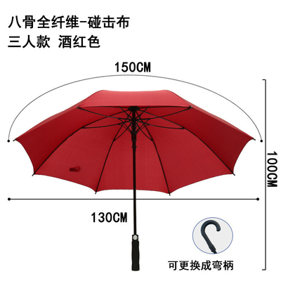 Customized Logo Straight Umbrella exklusive grenzüberschreitende Lieferung für Golf-Enthusiasten