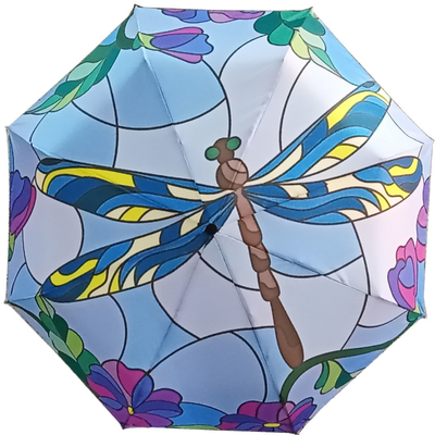 DIY Custom Design Libelle Tiermuster Dreifachschirm mit schwarzer Beschichtung