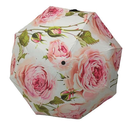 Schnelle Lieferung Maßgeschneiderter Regenschirm mit DIY-Blumenmuster und exklusivem Drucklogo