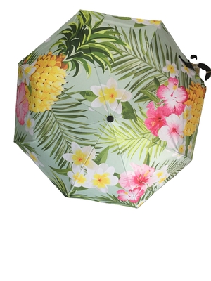 Schnelle Lieferung Maßgeschneiderter Regenschirm mit DIY-Blumenmuster und exklusivem Drucklogo