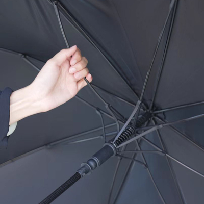Golf Straight Winddichtes Regenschirm für agile Supply Chain Anpassung in Titan Silber