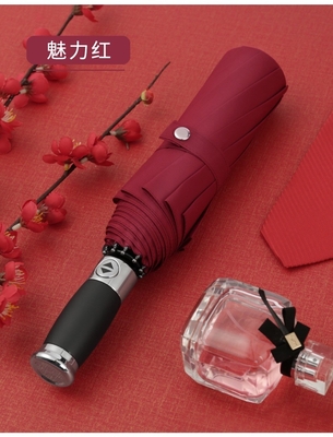 Klassischer Design Chinesischer automatischer offener Paraguas Gerader Regenschirm mit Glasfaserachse