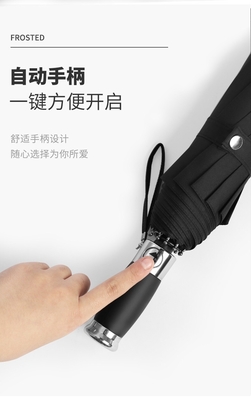 Klassischer Design Chinesischer automatischer offener Paraguas Gerader Regenschirm mit Glasfaserachse