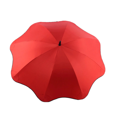 Kreative 8 Rippen runden Ecken Windfest Sicherheitstipps gerade Regenschirm mit Logo-Druck