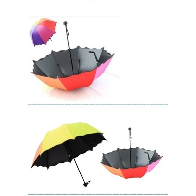 Klappschirm mit Blüten Blüteffekt Metallschacht Magie Farbwechsel All in 1