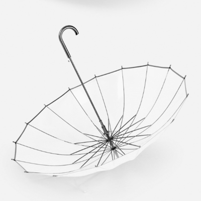Halbautomatische Steuerung Individualdruck Gerader Regenschirm im minimalistischen Design-Stil
