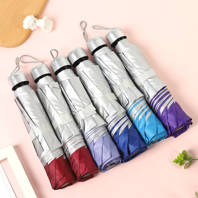 Minimalistisches Design 3 Klappsonnenschutzschirm mit winddichtem offenem Durchmesser 94cm