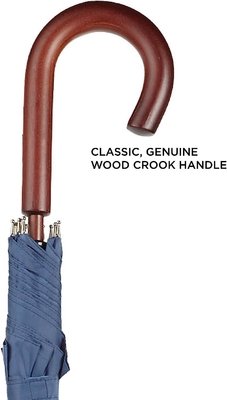 Einstückiges Holzgriffe J Schirm Umweltschutz für Männer Custom Logo Schirm