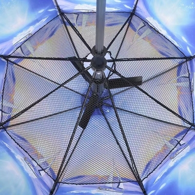 Outdoor-Markt Abstoßende Regenschirm mit eingebauten Lüfter und Wasserspray