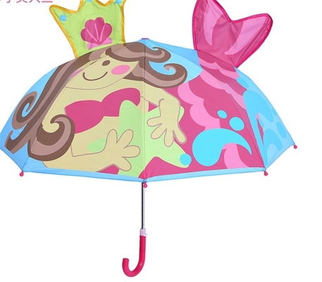 Offener Durchmesser 90cm 19 Zoll 8K 190T Pongee Kinder Schirm mit Ohren Personalisiert und niedlich