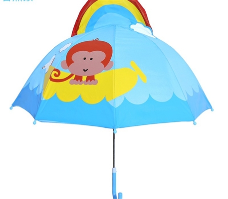 Offener Durchmesser 90cm 19 Zoll 8K 190T Pongee Kinder Schirm mit Ohren Personalisiert und niedlich