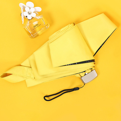Drop Shipping Schwarze UV-Beschichtung Pongee Mini Kapsel Taschenschirm zum Sonnenschutz