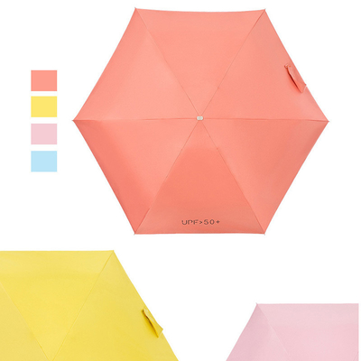Drop Shipping Schwarze UV-Beschichtung Pongee Mini Kapsel Taschenschirm zum Sonnenschutz