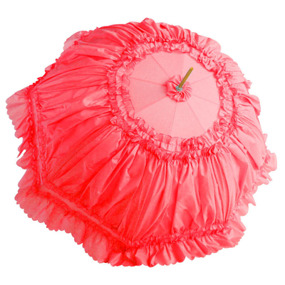 8K Stahl Rippen Halbautomatische Prinzessin Spitze Sonnenschirme für Frauen Rosa Farbe Custom Logo