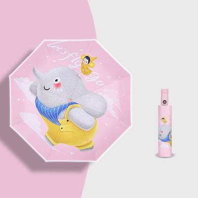 Erwachsene Einzigartiges Muster Selbstaufklappbar Sonne Regen Kinder Schirm mit Gummi-beschichtetem Griff