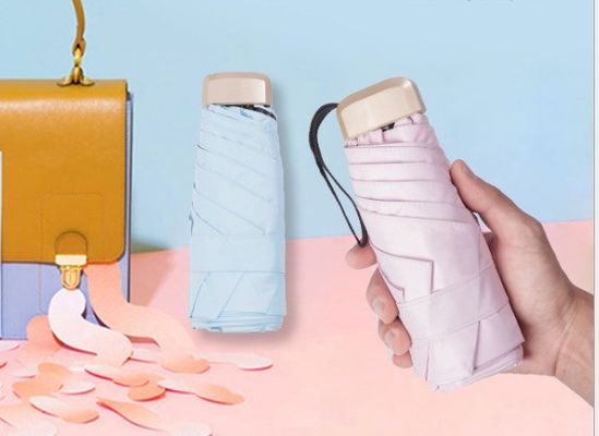 Mode Fünf Faltschirm Druck kundenspezifische Designs Logo Druck 20,5 Zoll*6k