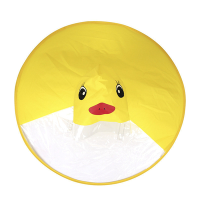 Custom Logo Druck UFO Durchsichtige wasserdichte Poncho für Kinder Erwachsene Altersgruppe