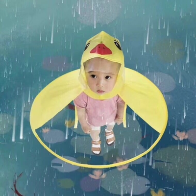 Custom Logo Druck UFO Durchsichtige wasserdichte Poncho für Kinder Erwachsene Altersgruppe