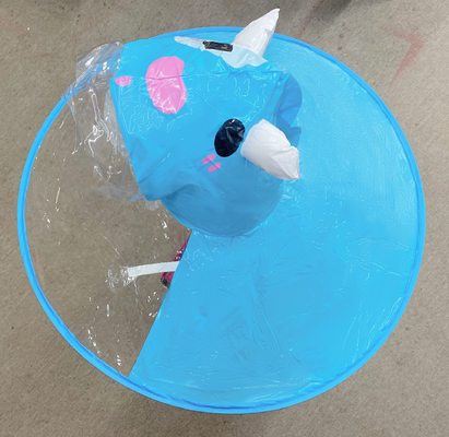 Custom Logo Druck UFO Durchsichtige wasserdichte Poncho für Kinder Erwachsene Altersgruppe